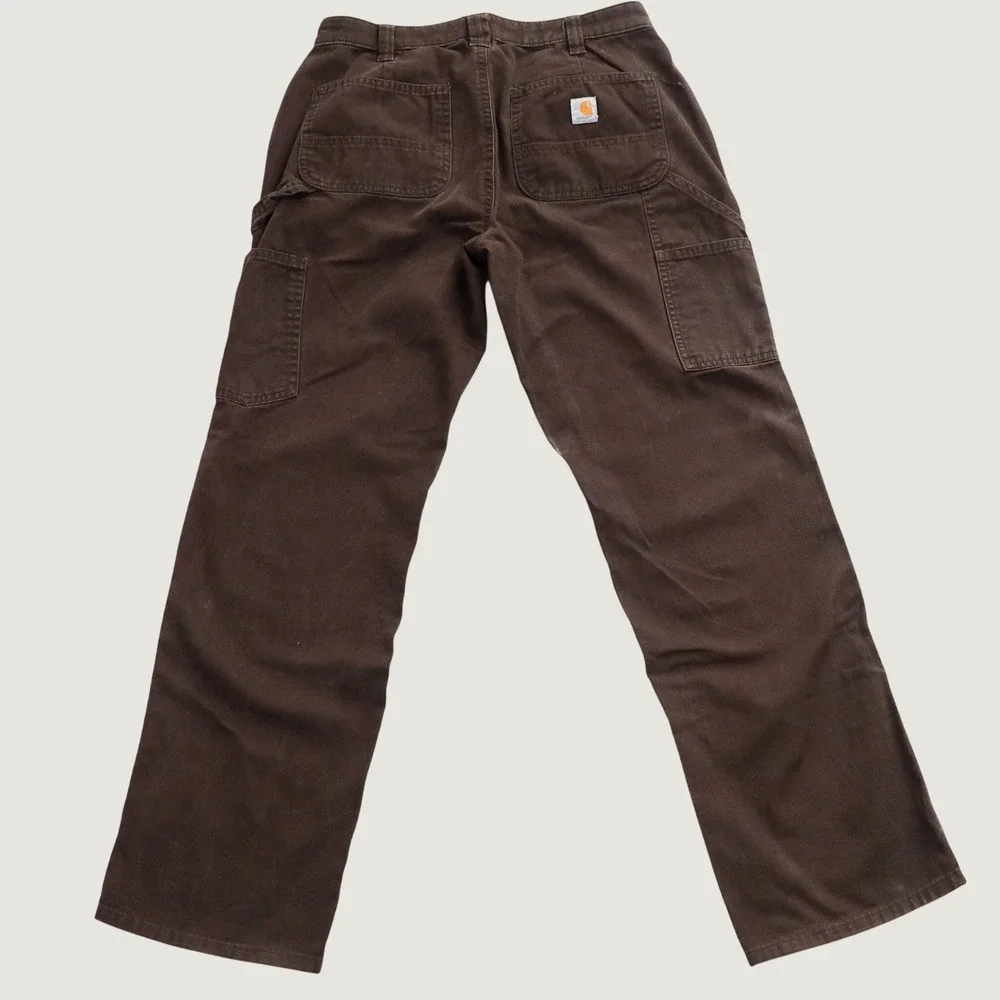 Carhartt Carpenter Pants Womens 2 Regular Brown Original Fit Canvas 102080